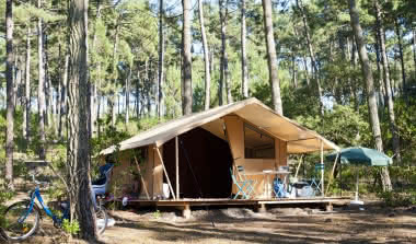 Camping-coben les pins-carcans-bungalow toilé -©Camping Indigo - R.Etienne